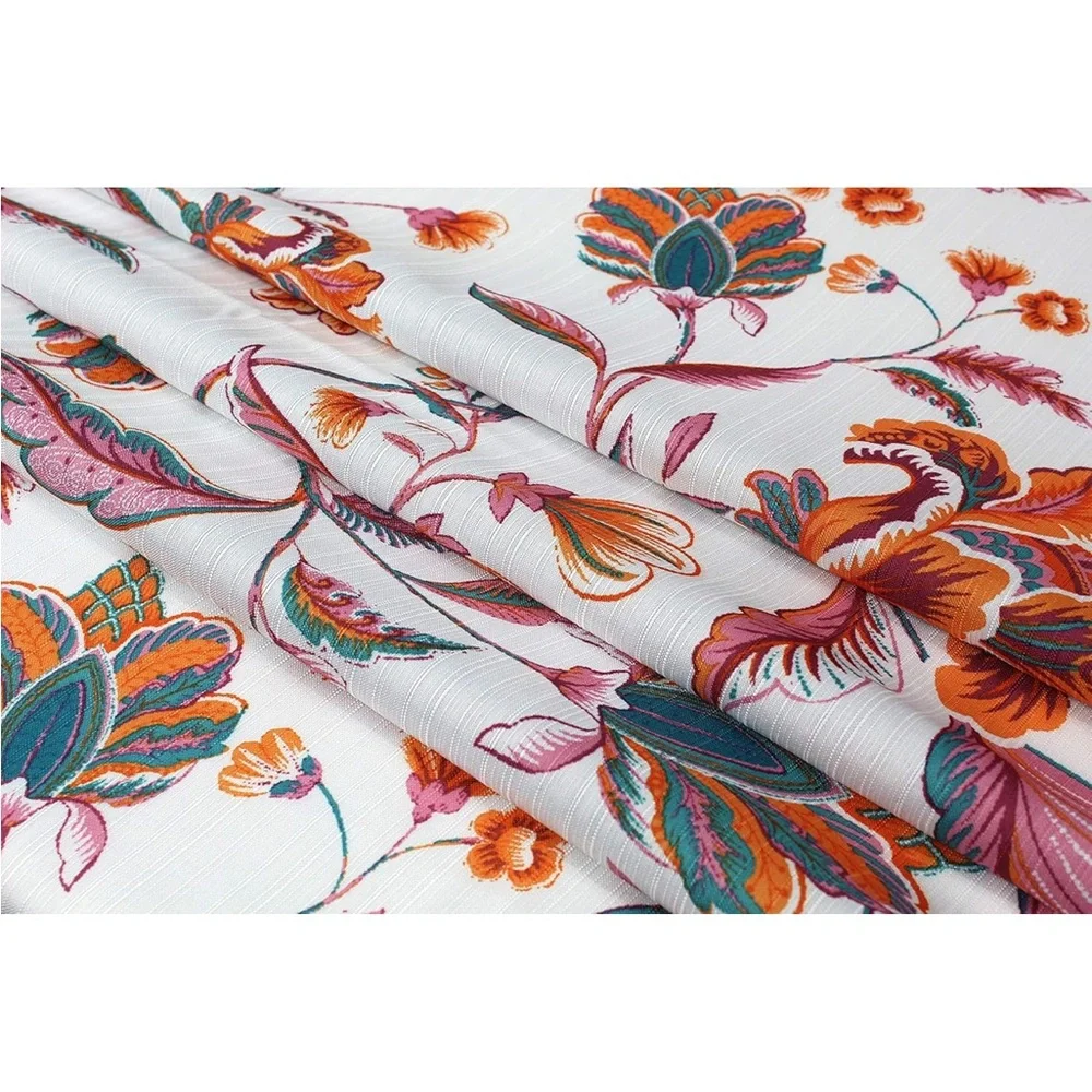 Floral Pattern Shower Curtain in Multicolor
